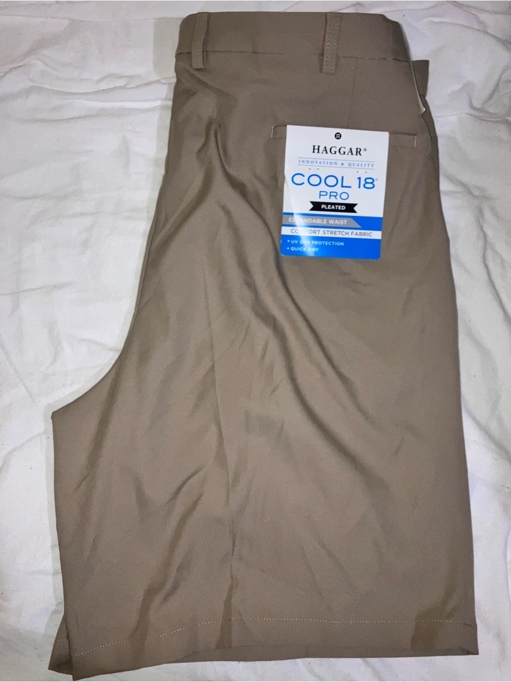 Haggar NEW Men's Cool 18 Pro Shorts Straight Fit Pleat Front Sz 48 Big And Tall - Picture 11 of 12